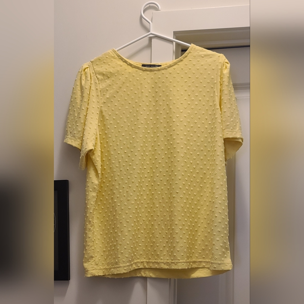 Suzy Shier Yellow Boxy Blouse Relaxed Fit